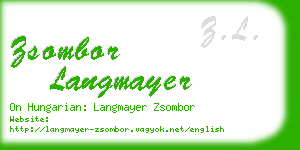 zsombor langmayer business card